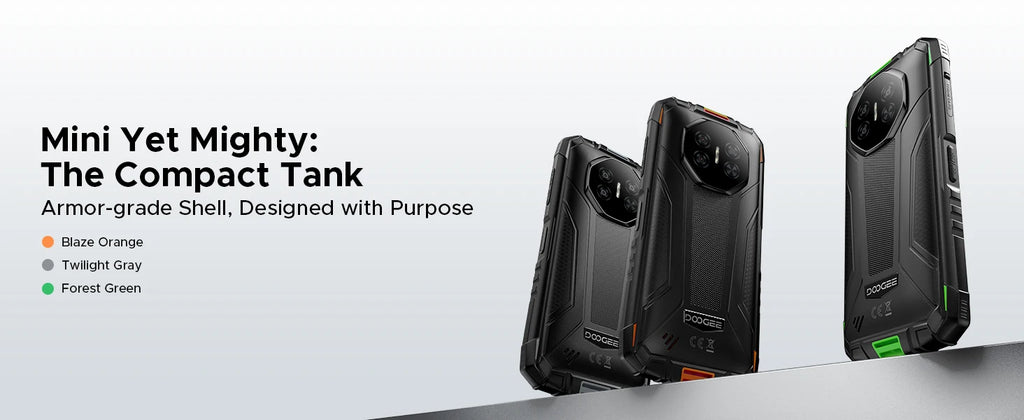 DOOGEE Fire 3 Pro Rugged Phone 8350mAh Battery T7200 Android 15 Smart Phone 5.5'' HD+ Display Cell Phone 16GB+128GB Widevine L1