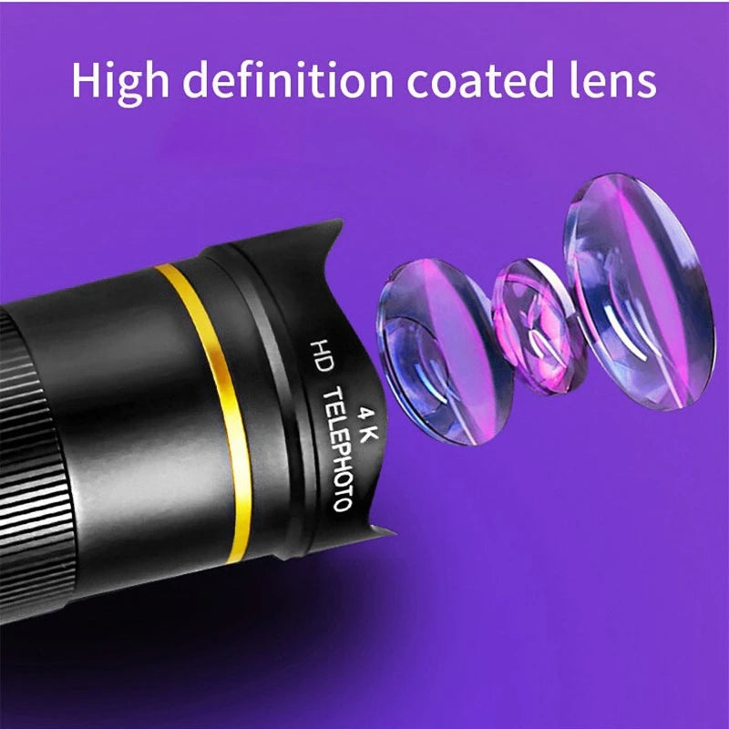 32X Telephoto for Cellphone Mobile Phone Camera Lens Zoom Telescope 4in1 Macro Fish Eye Wide Angel Lenses for iPhone Smartphone