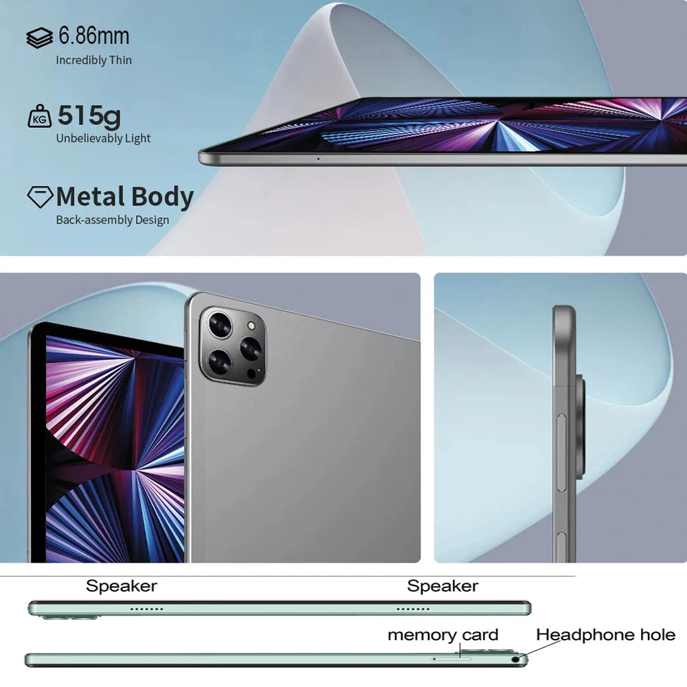 New 10.1 Inch Tablets Octa Core 3G Phone Call Dual SIM Dual Cameras 4+64GB Android 13 Google Play WiFi Bluetooth Global Version