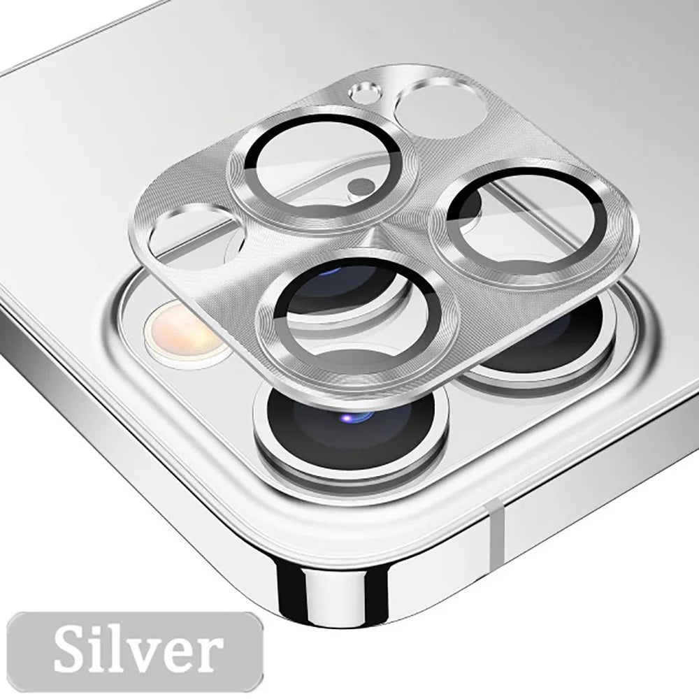 Metal Armor Camera Lens Protector For iPhone 16 Pro 17 13 11 12 14 15 Pro Max Tempered Glass For iPhone Mini Camera Protector