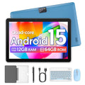 BAKEN Global Edition 10-inch tablet PC, Android 15 system, quad-core processor, 12GB+64GB, supports 1TB expansion, WiFi, 6000mAh