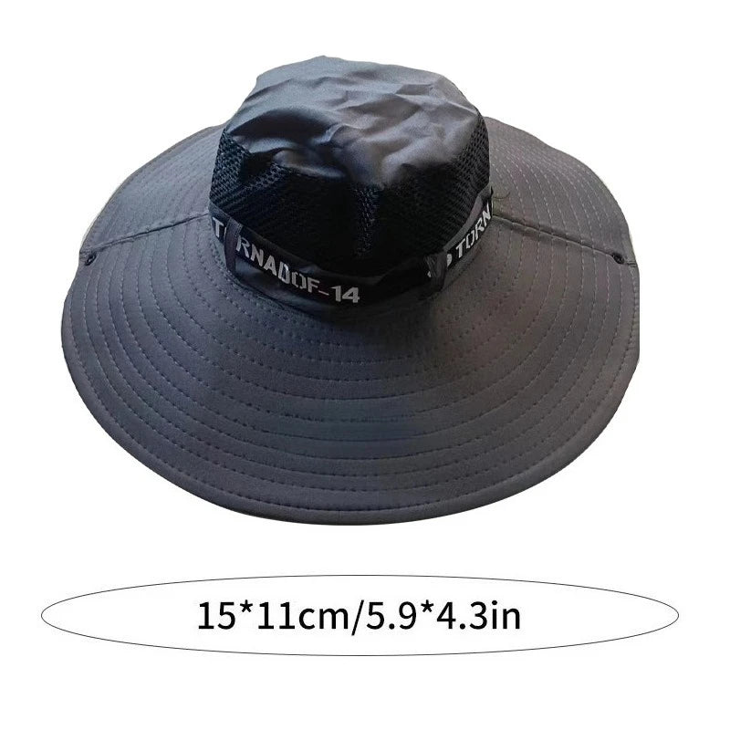 Summer Large Sun Hat Men Women Breathable Fishing Caps Sun UV Protection Mesh Fisherman Hat Hiking Outdoor Beach Cap