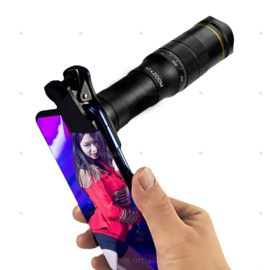CAOX 32x Professional Concert Monocular Telescope, HD Zoom Phone Camera Lens Telescope, Suitable for Camping and Concerts