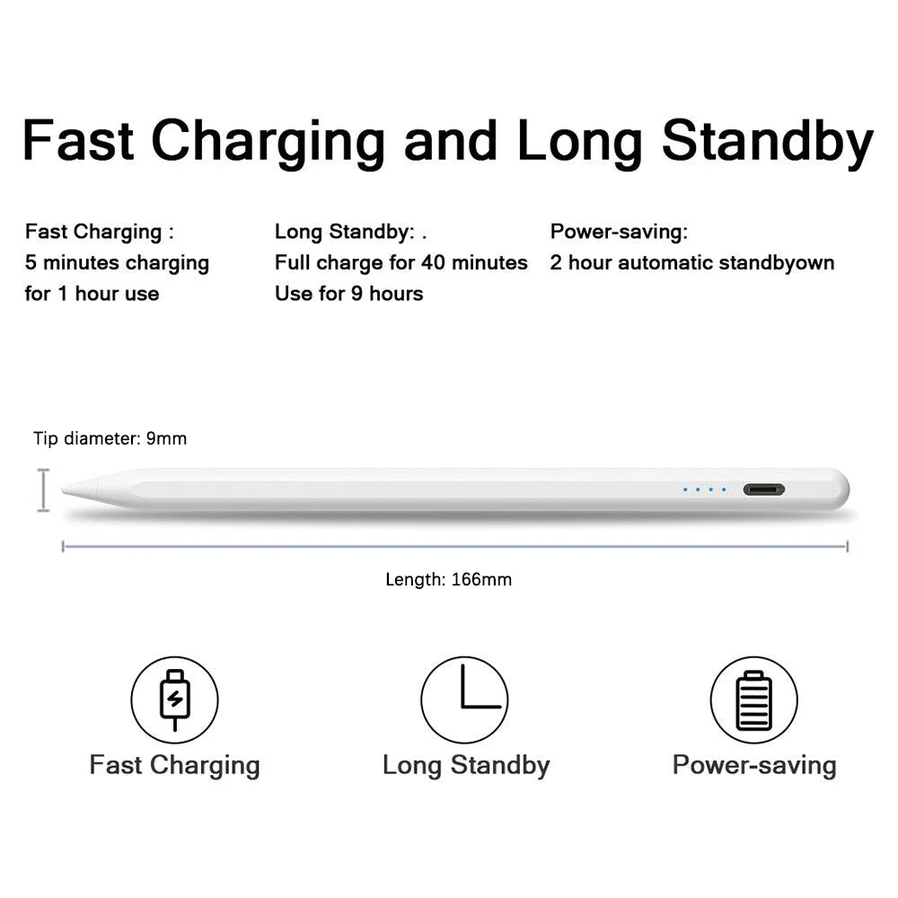 Universal Stylus Pen for Android & iOS Capacitive Touchscreen Compatible with iPad Apple Pencil Huawei Xiaomi Samsung Tablets
