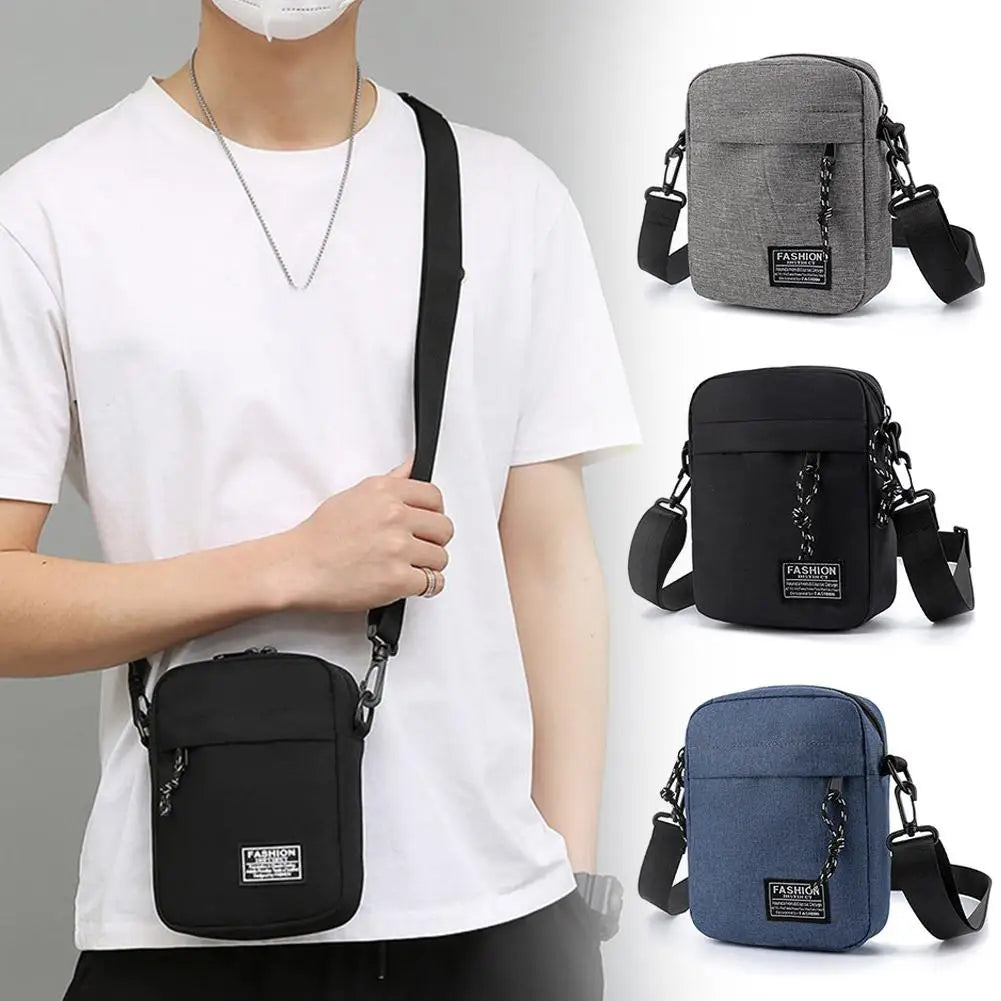 Crossbody Shoulder Bag Men's Small Bag Shoulder Bags Trendy Diagonal Backpack Chest Bags Light Boy Mini Casual Bag Waist Pack