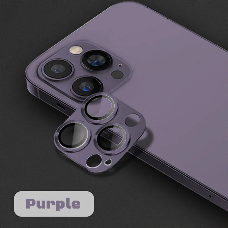 Metal Armor Camera Lens Protector For iPhone 16 Pro 17 13 11 12 14 15 Pro Max Tempered Glass For iPhone Mini Camera Protector