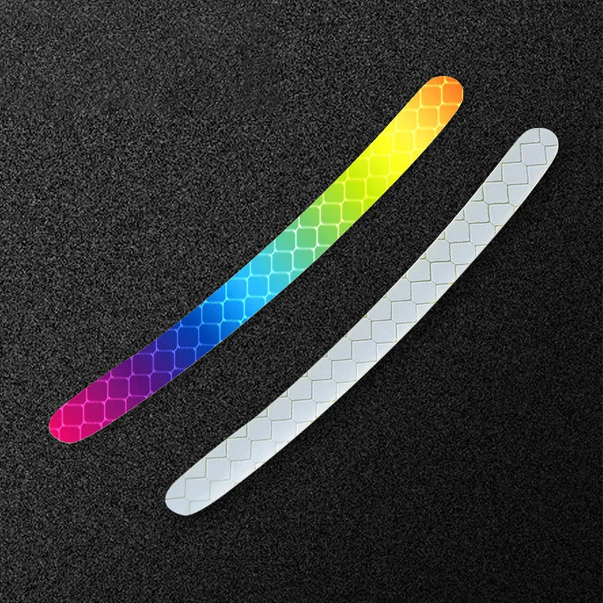 For Reflective Safety Warning Stickers On Car Motorcycle Bicycle Wheel Hubs Seven Color Laser Car Decoration Accessories 20PCS