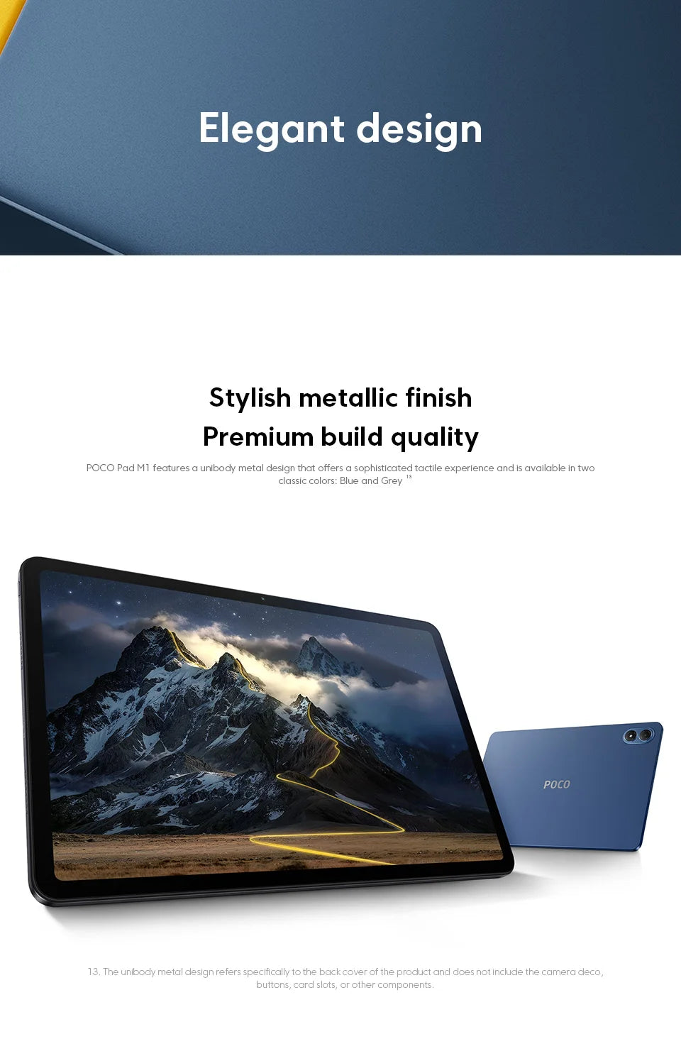 POCO Pad M1 Global Version Tablets Snapdragon® 7s Gen 4 12000mAh Battery 12.1’’ 2.5K display 8MP camera 33W charging