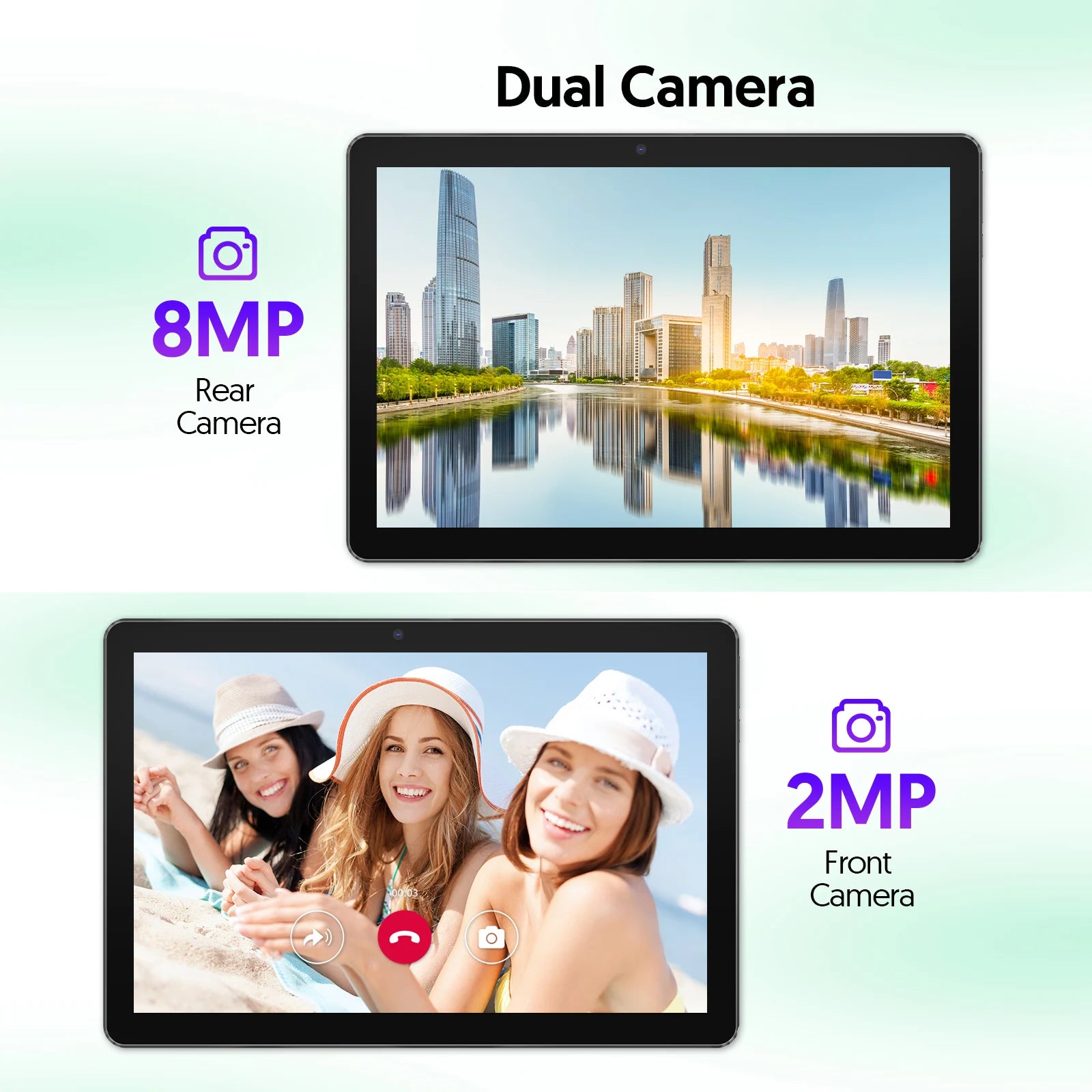 BAKEN Global Edition 10-inch tablet PC, Android 15 system, quad-core processor, 12GB+64GB, supports 1TB expansion, WiFi, 6000mAh