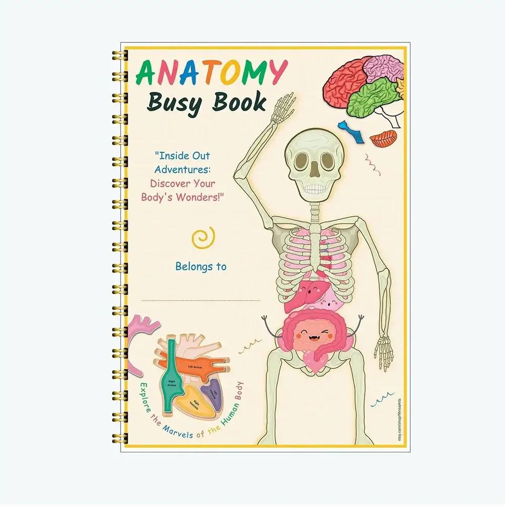 Children's Human Anatomy Busy Book - Explore the Marvels of Body Medical Enlightenment Educational Activity
